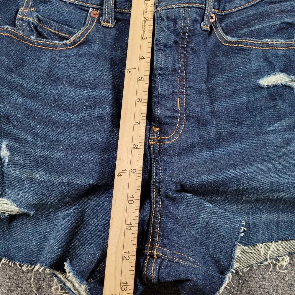 Old Navy Cut Off Shorts‎ Women 6 Sky-Hi A-Line High Rise Factory Distressed NWT